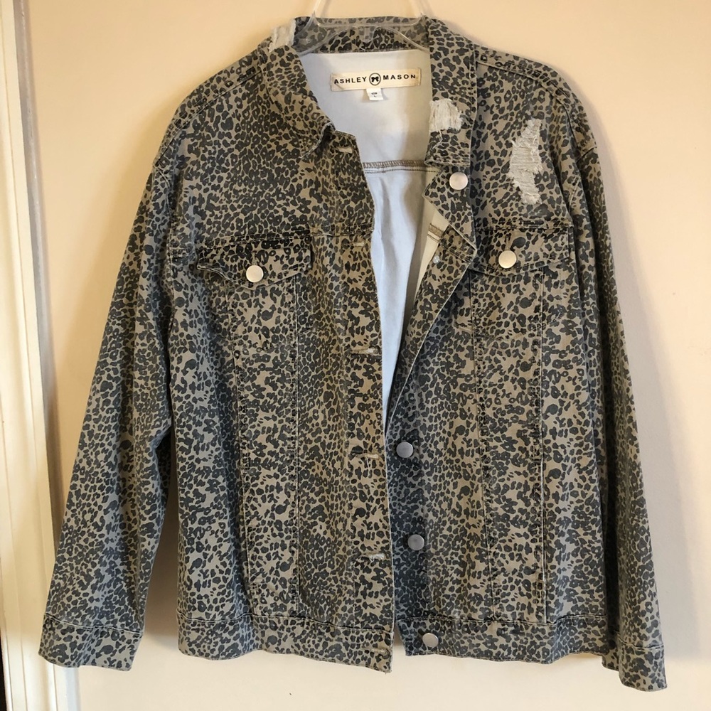 Cheetah Print Jean Jacket